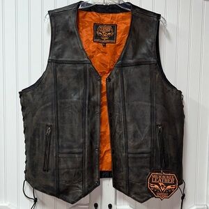 Milwaukee Leather Ten Pocket Vest 4XL New Moto Biker Bikercore